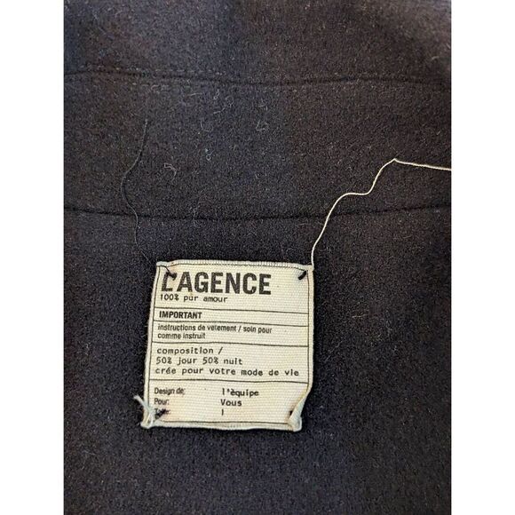 L'AGENCE black lightweight peacoat sz small new no tags sample piece - Picture 7 of 8